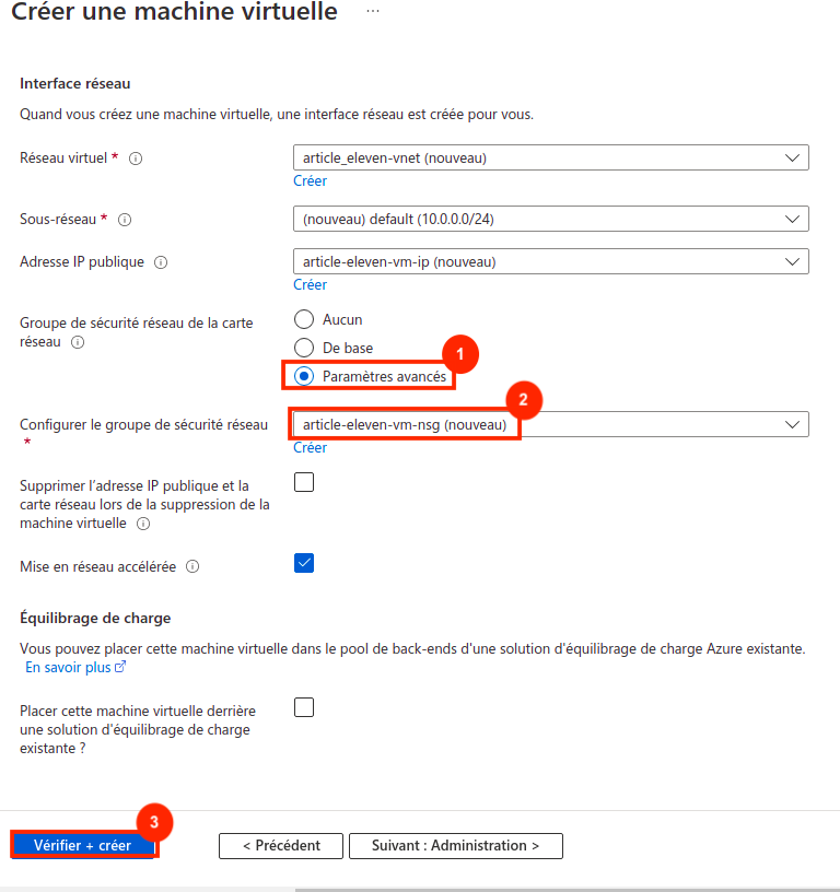 VM configuration réseau