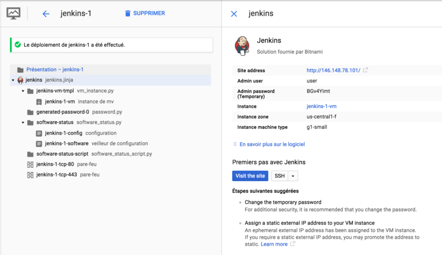 Accéder à Jenkins - Google Cloud Platform