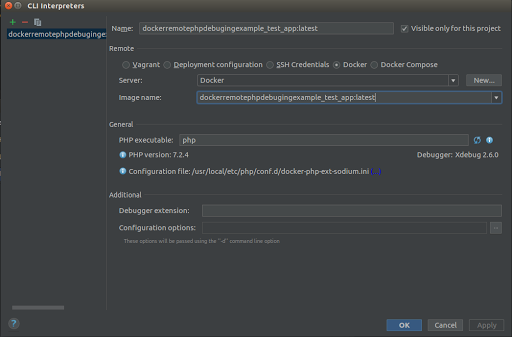 PHPStorm Settings CLI interpreter