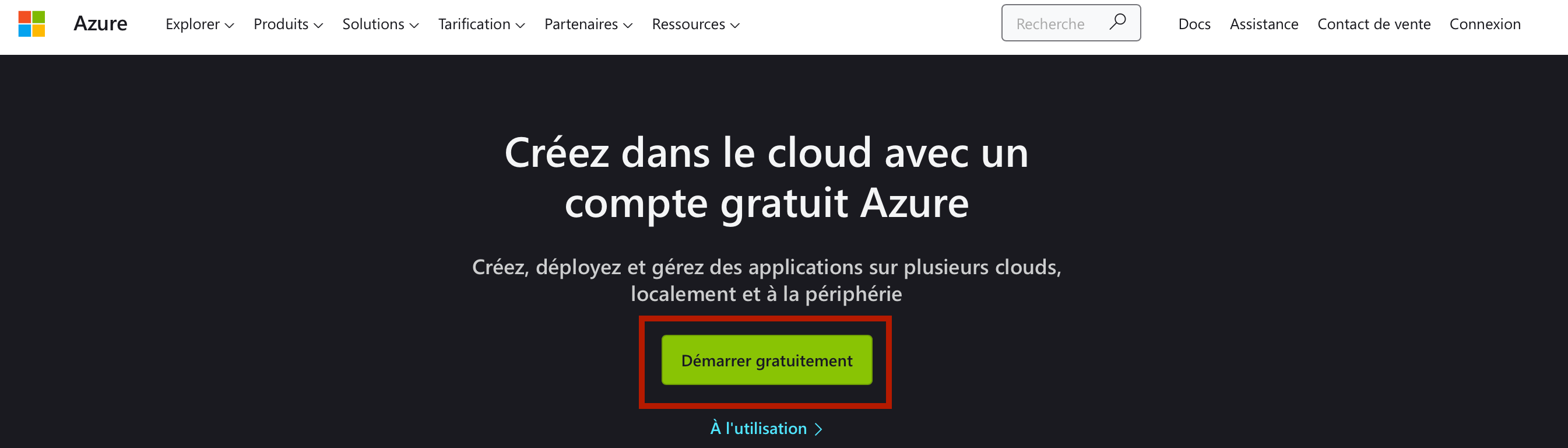 Interface free azure