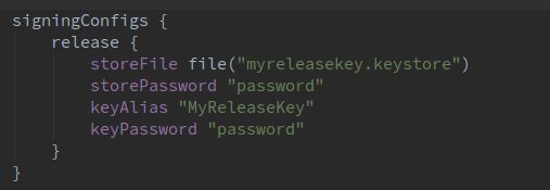 Gradle signingConfig