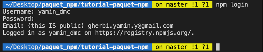 Login-npmjs-capture